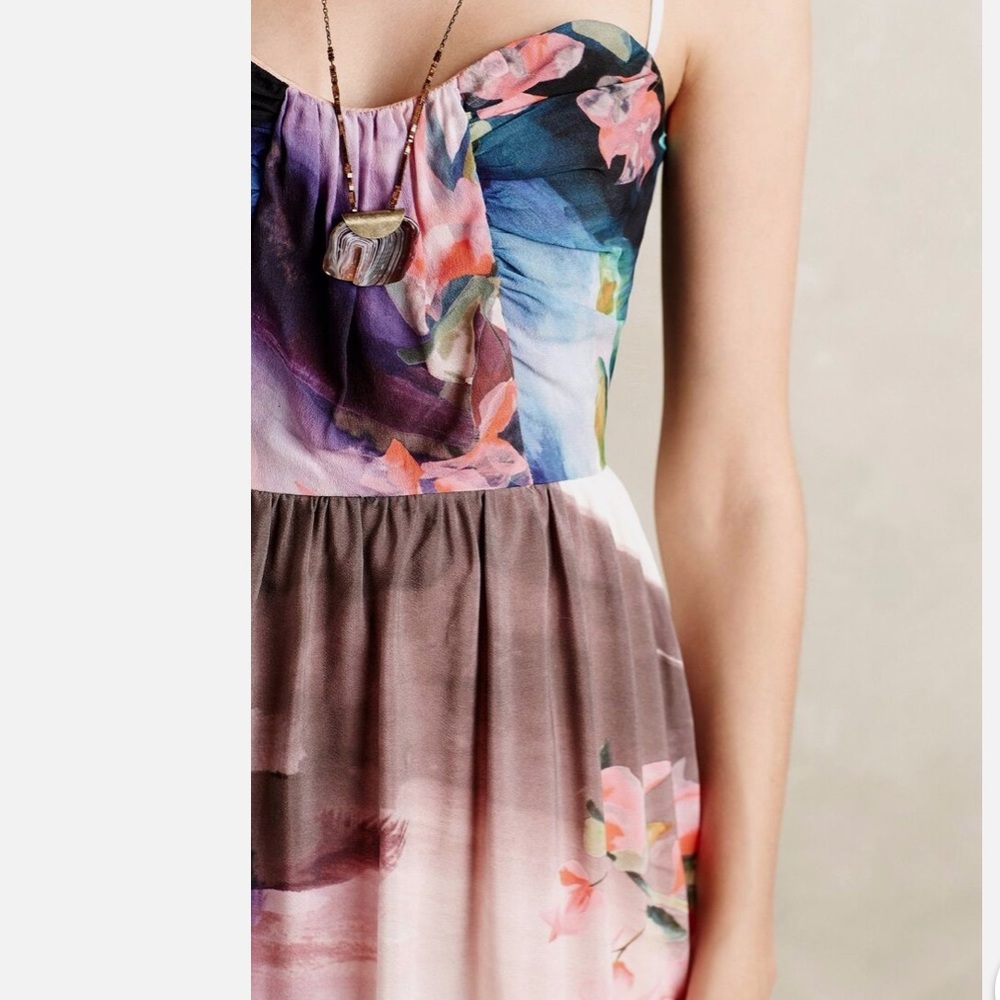 Anthropologie x Corey Lynn Carter Daybreak floral midi dress women size 2 - Picture 2 of 11